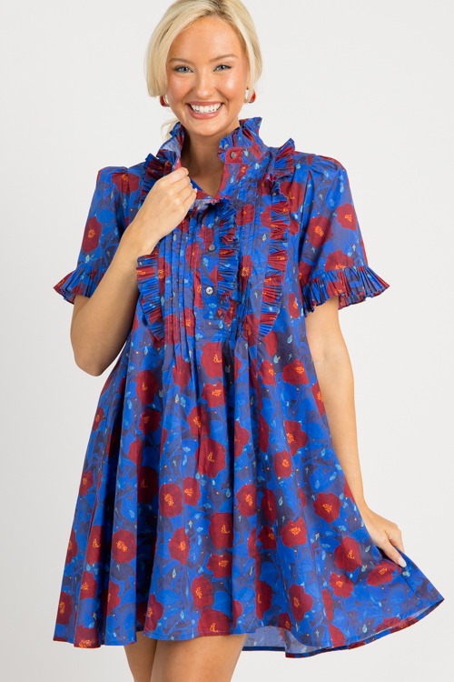 Floral Frilled Pleats Dress, Mi - 0722-121.jpg