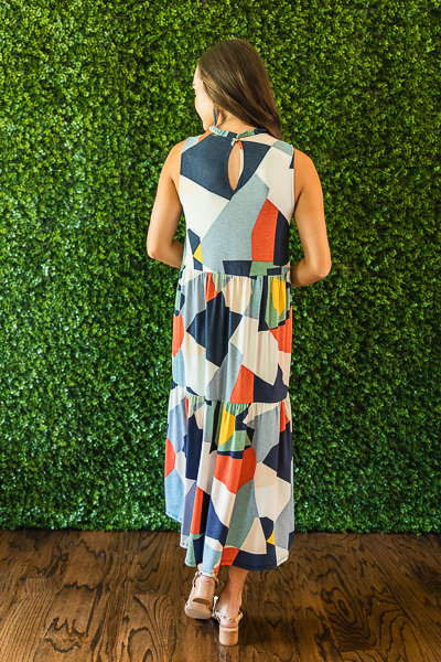 Slinky Geo Midi, Navy Multi