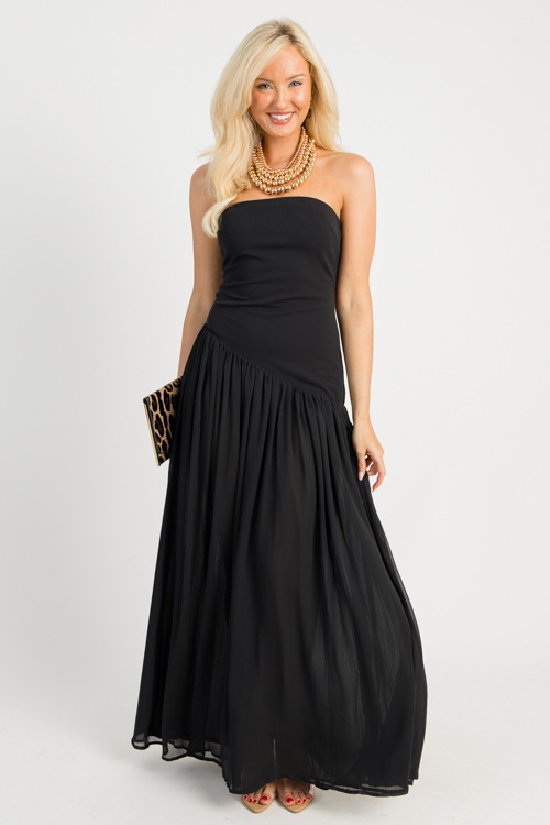 Jolie Strapless Maxi, Black