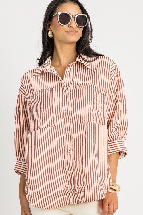 Jennifer Stripe Shirt, Rust - 0722-35.jpg