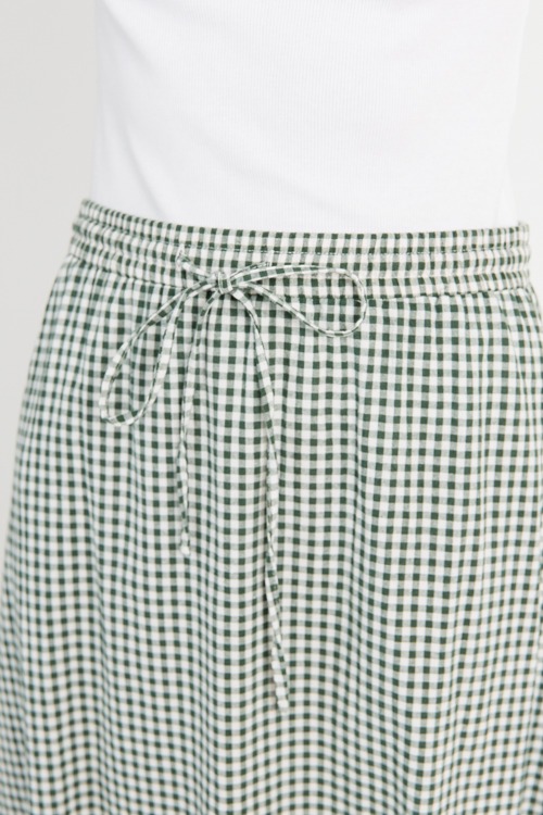 Gingham Pull-On Maxi Skirt, For - 0722-58.jpg