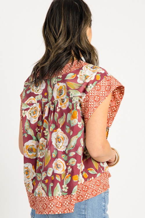 Painted Floral Border Top, Burg - 0723-24.jpg
