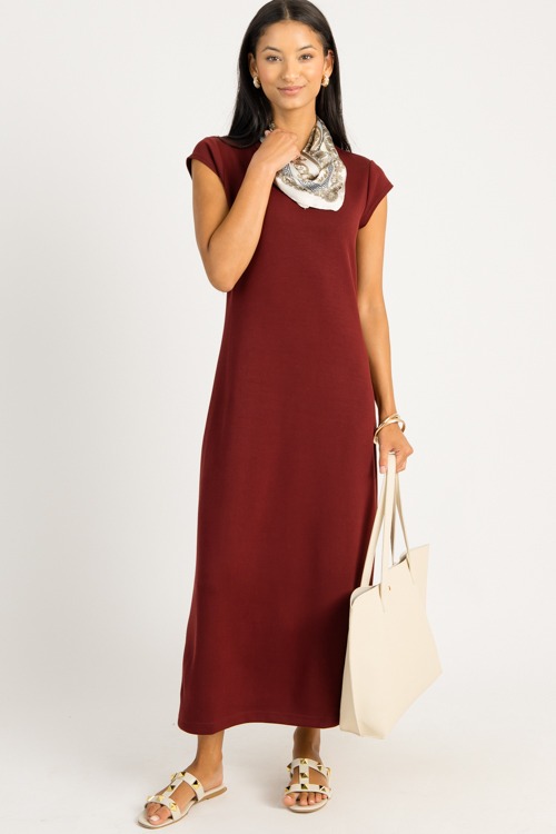 Luxe Knit Maxi, Burgundy