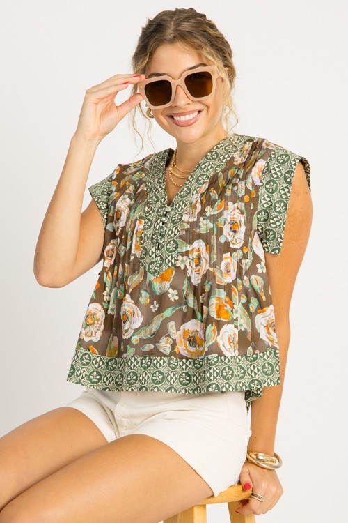 Painted Floral Border Top, Brow - 0724-126p.jpg