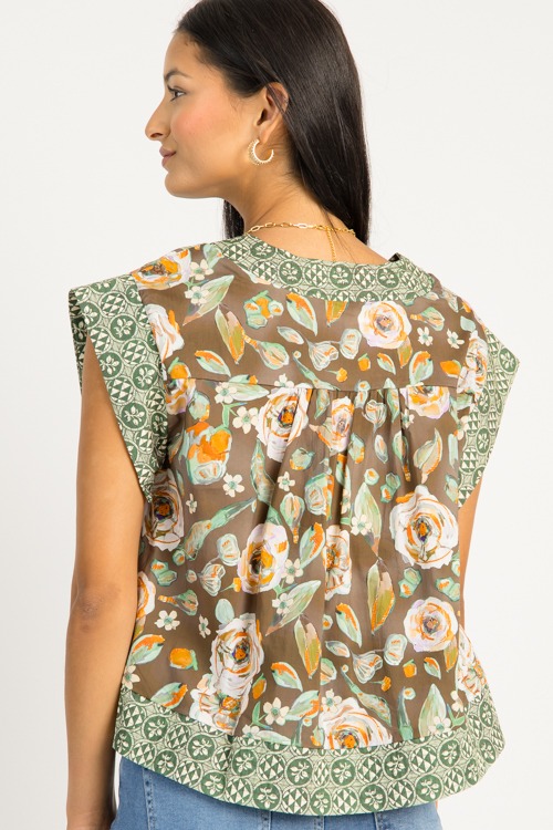 Painted Floral Border Top, Brow - 0724-137.jpg