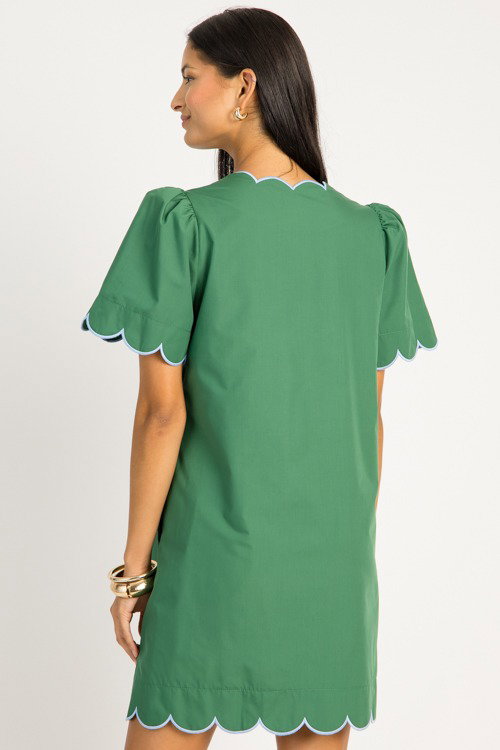 green contrast dress Simkhai Page Green Contrast Knit Polo Mini Dress main image 1