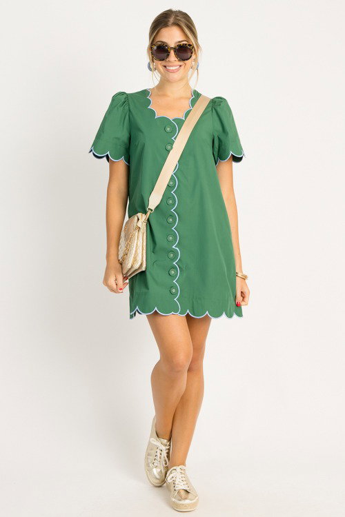 contrast with green colour in dresses Green Embroidered Set with Contrast Dupatta main image 1