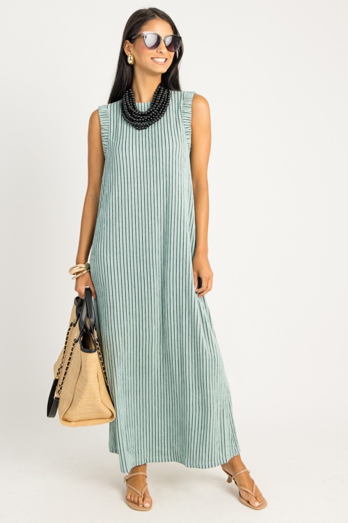Textured Stripes Maxi, Mint