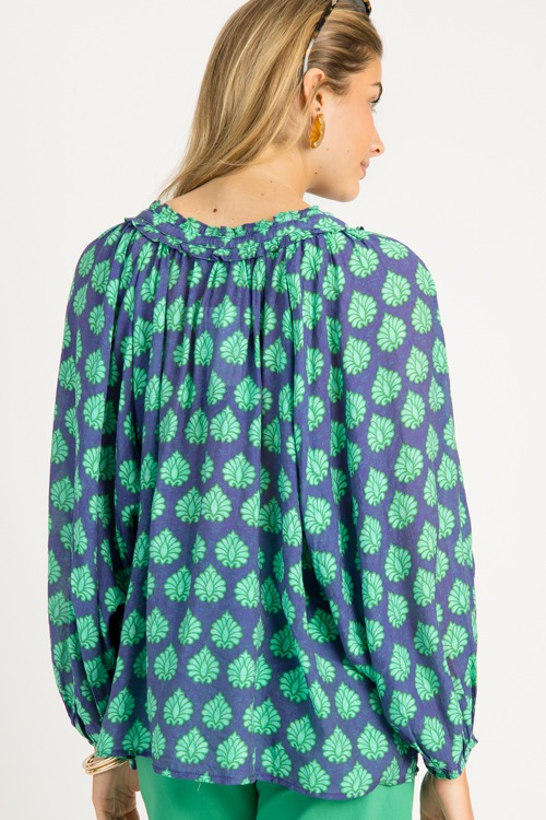 Rana Printed Blouse, Navy Mix - 0724-6.jpg
