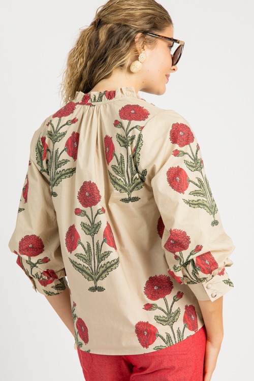 Block Print Button Top, Ecru - 0725-21.jpg