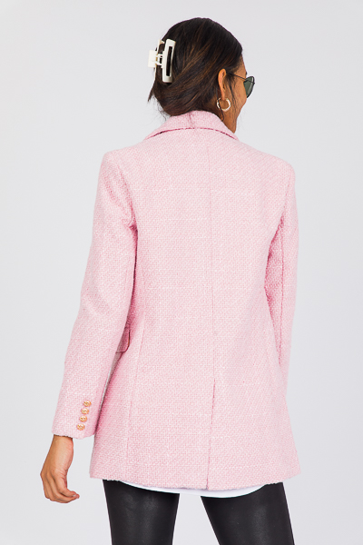 Baby Pink Tweed Blazer