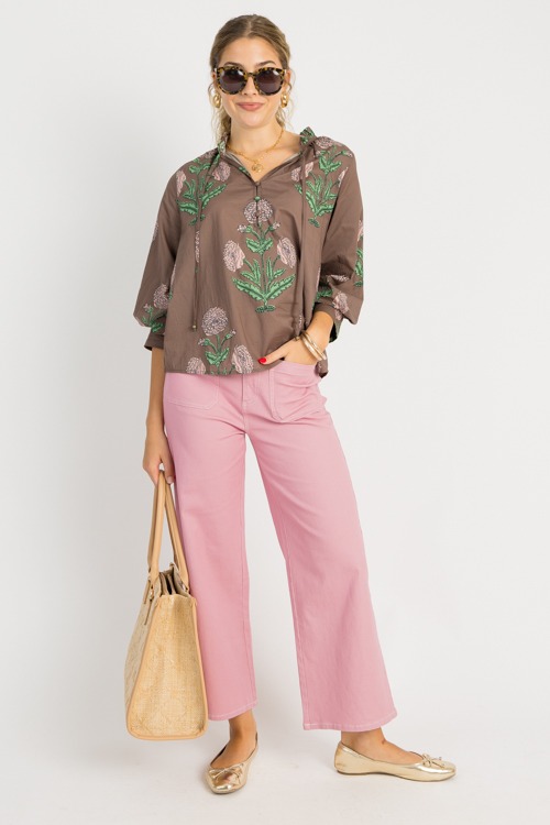 Contrast Stitch Pants, Pink - 0725-47p.jpg