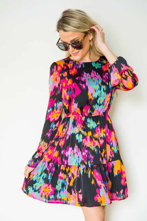 Abstract Dress, Black