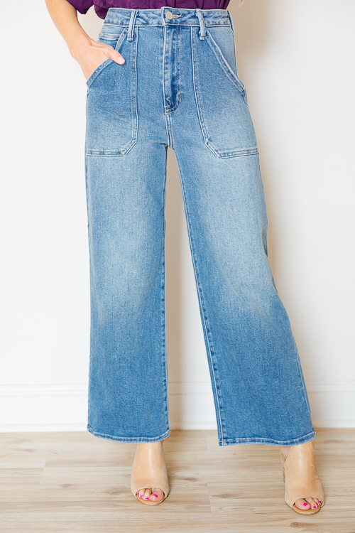 Cargo Pocket Jeans, Medium - New Arrivals - The Blue Door Boutique
