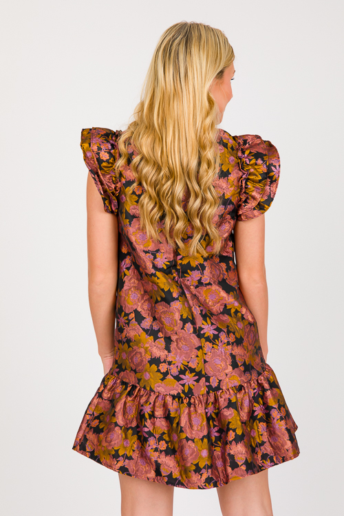 Bronze Floral Dress