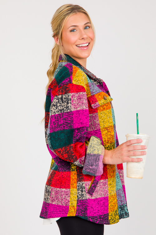 Multi Checks Shirt Jacket