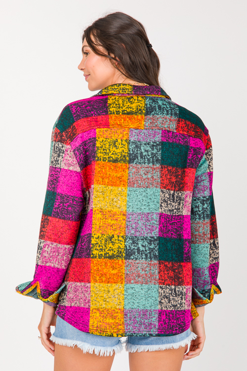 Multi Checks Shirt Jacket