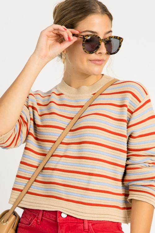 Mixed Stripe Sweater, Taupe/Red - 0728-17h.jpg