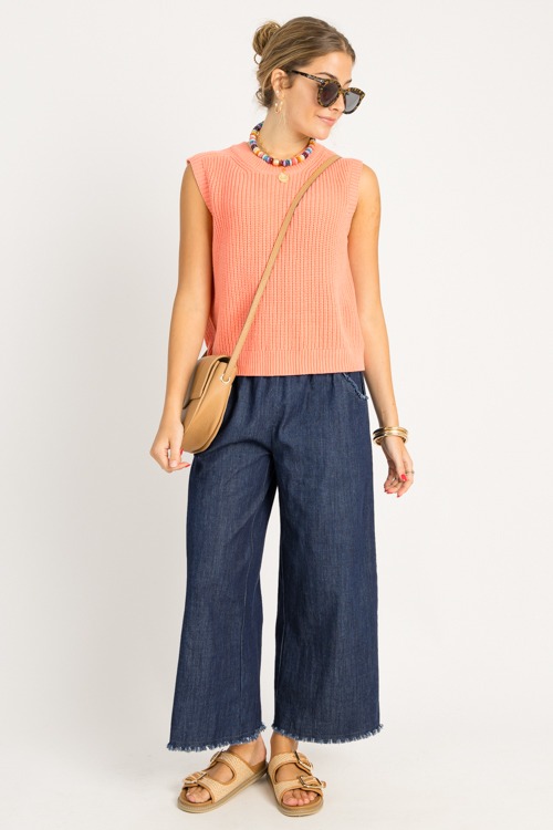Fray Trim Denim Pants, Dark - 0728-35p.jpg