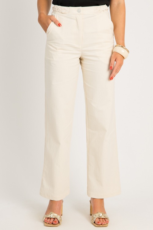 Braided Waist Pants, Cream - 0728-69p.jpg