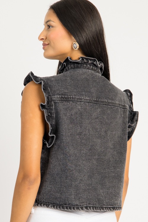 Ruffle Trim Denim Vest, Grey - 0728-91.jpg