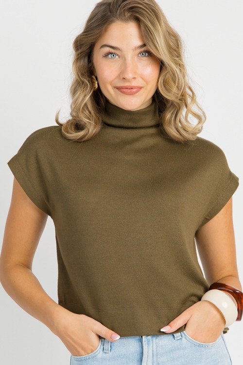 Knit Mock Neck Top, Olive - 0729-117p.jpg