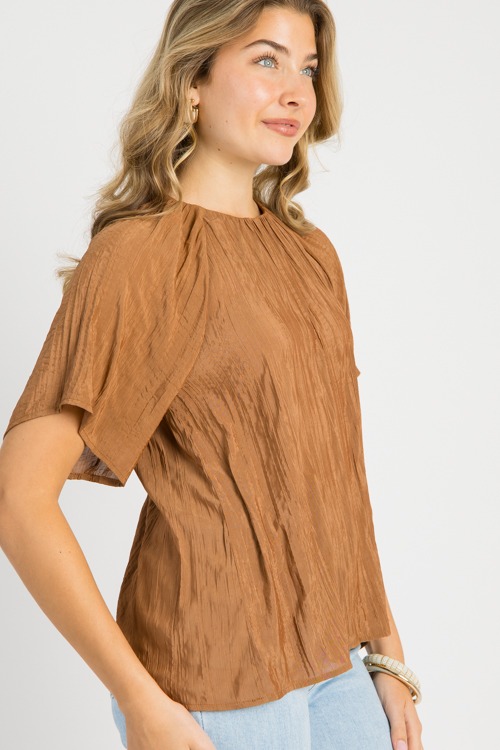 Crinkle Texture Blouse, Copper - 0729-155h.jpg