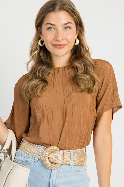 Crinkle Texture Blouse, Copper - 0729-158.jpg