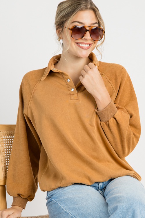 Terry Collared Sweatshirt, Caramel - 0729-30.jpg