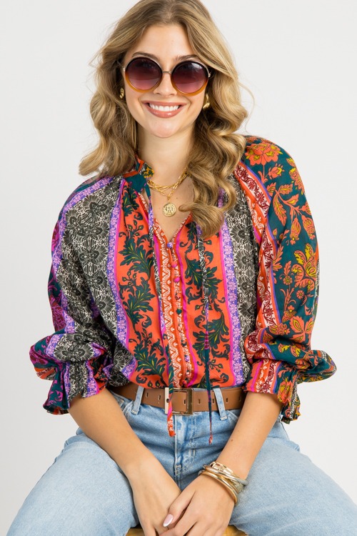 Gina Blouse, Pine Harvest