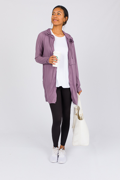 Butter Zip Tunic Jacket, Mulberry