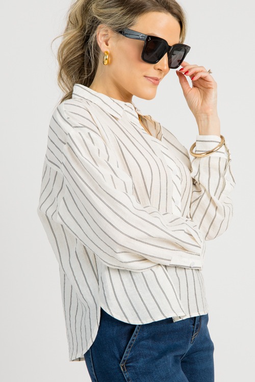 Striped Half Button Shirt, Ivor - 0730-107h.jpg