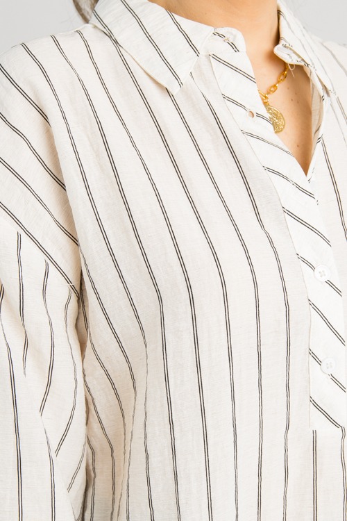 Striped Half Button Shirt, Ivor - 0730-112.jpg