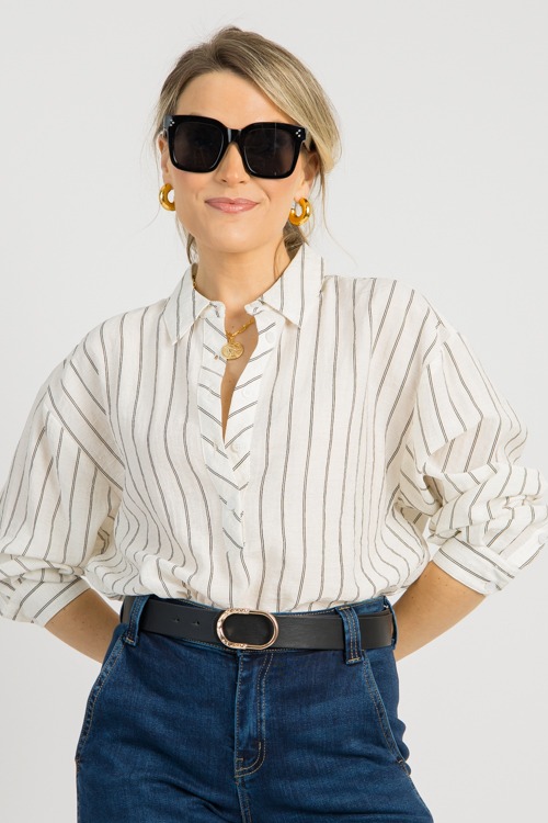 Striped Half Button Shirt, Ivor - 0730-113.jpg