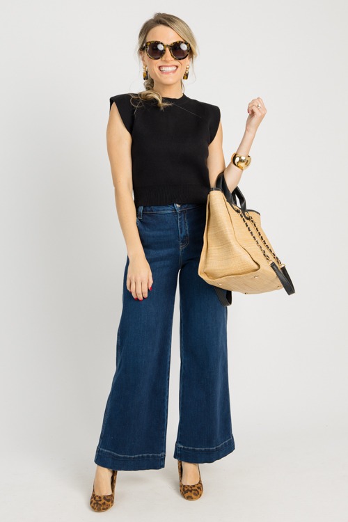 Penny Sleeveless Sweater, Black - New Arrivals - The Blue