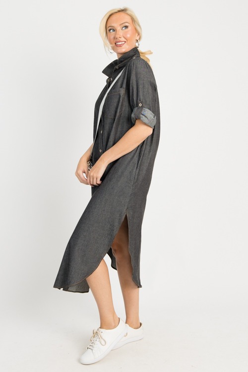 Chambray Shirt Dress Midi, Blac - 0730-2h.jpg