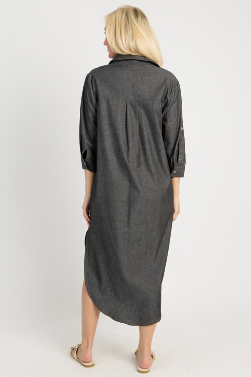 Chambray Shirt Dress Midi, Blac - 0730-4.jpg