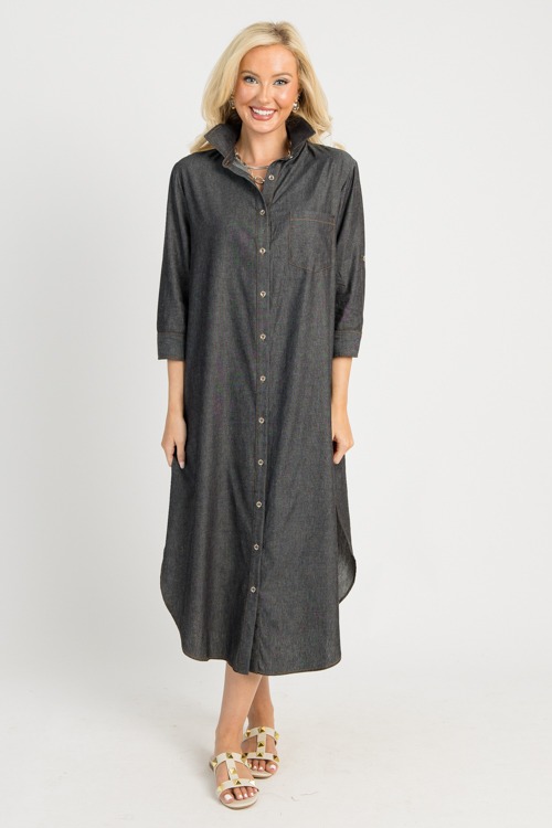 Chambray Shirt Dress Midi, Blac - 0730-8.jpg