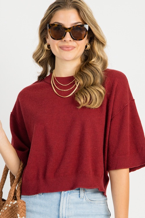 Shauna Sweater, Garnet