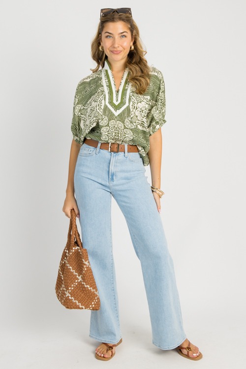 Celine Printed Blouse, Olive - 0730-90p.jpg