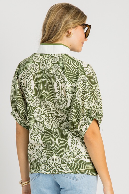 Celine Printed Blouse, Olive - 0730-96.jpg