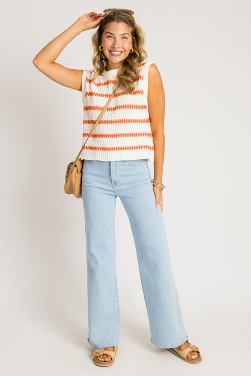 Addie Stripe Sweater, Ivory/Orange - 0731-200h.jpg