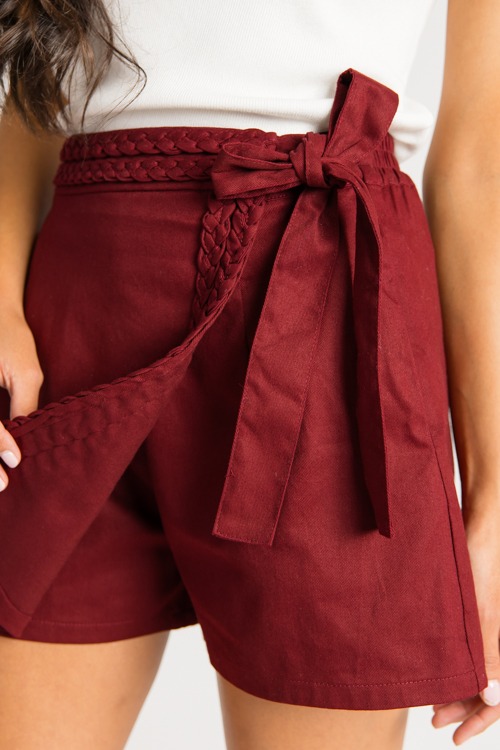Braided Trim Wrap Skort, Wine - 0731-212.jpg