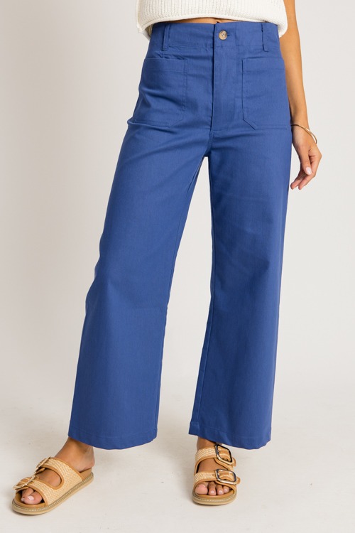 Patch Pocket Pants, Royal Blue