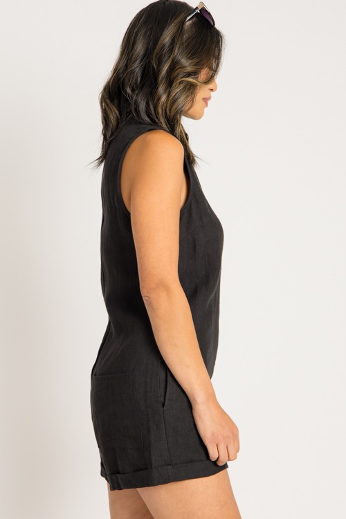 Linen Zip Romper, Black - 0731-312.jpg