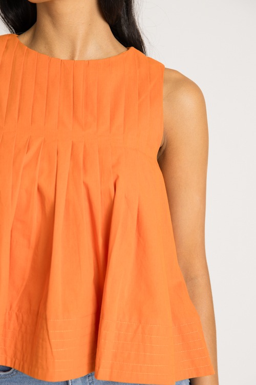Mindy Pleated Tank, Orange - 0731-318.jpg