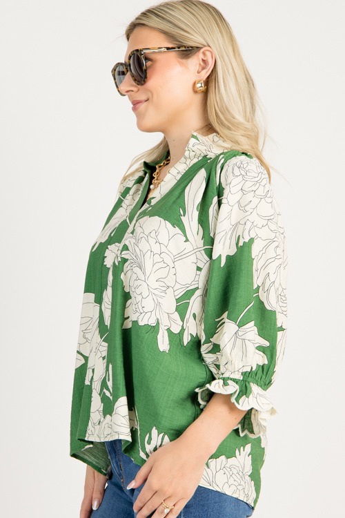 Floral Scallop Sleeve Top, Gree - 0731-34.jpg