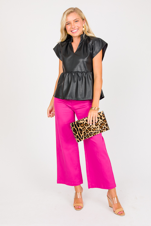 Sophia Twill Pants, Magenta