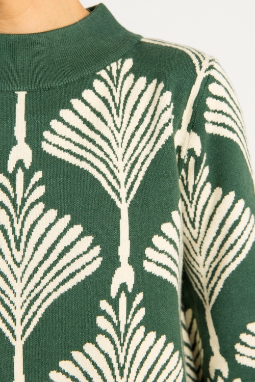 Printed Mock Neck Sweater, Fore - 0731-55h.jpg
