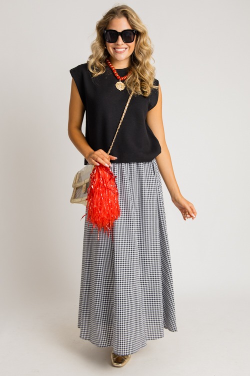 Gingham Maxi Skirt, Black - 0731-56.jpg